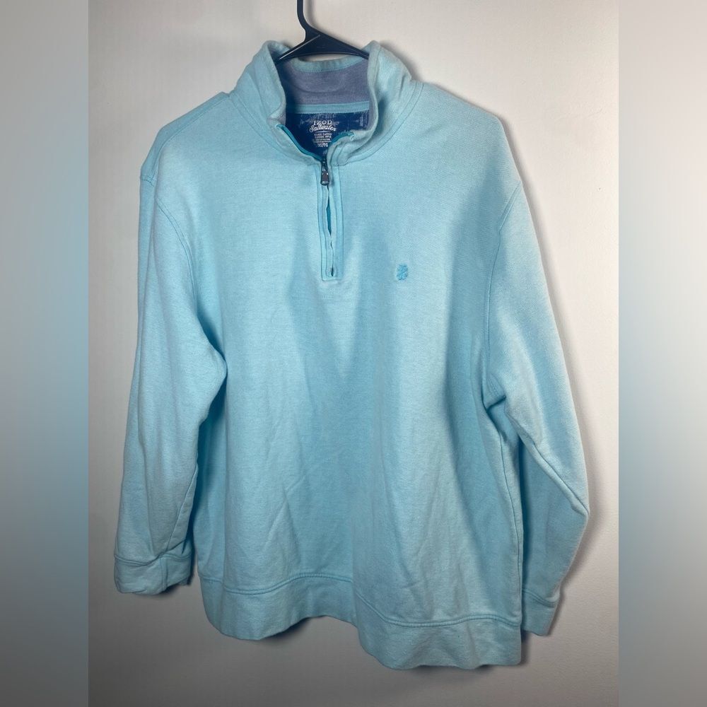 Izod Men's Sky Blue Zip-Up Sweater